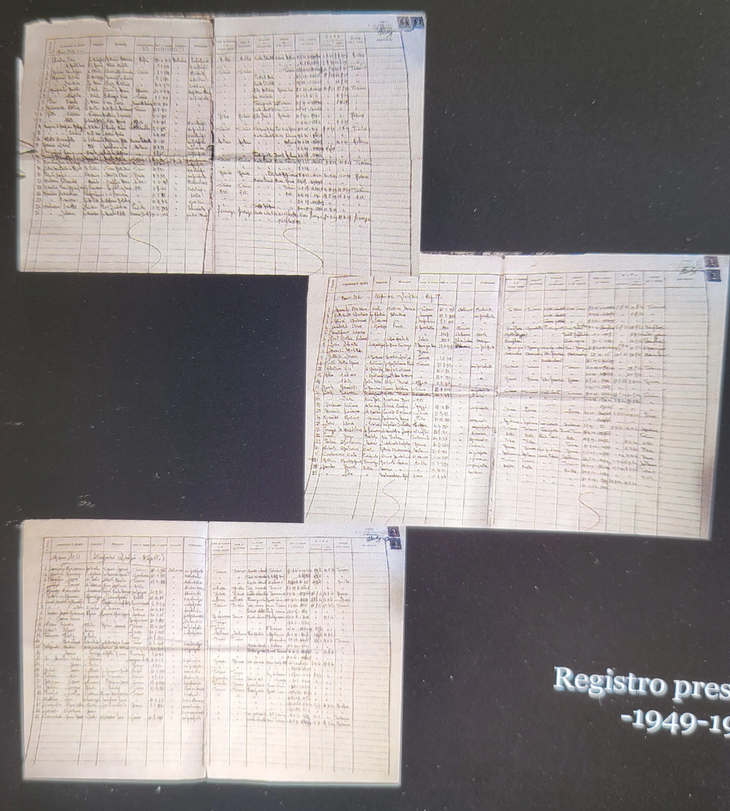 Registro delle presenze clienti (1949-1951) con firme autografe